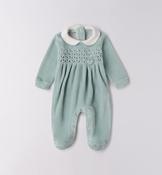 IDo Turquoise Velour All in One Babygrow image