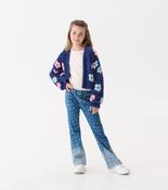 Hatley Girls Hearts Flared Leg Denim image