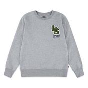 Levi's Grey Crew Neck Sweater with Green Logo