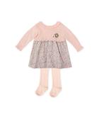 Tutto Piccolo Pale Pink &amp;amp; Floral Print Dress Set image