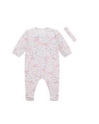 Emile et Rose Lacey Girls Floral Print Babygrow &amp;amp; Hairband image