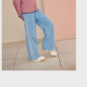 Nono Sue Light Weight Denim Palazzo with contrast seams image