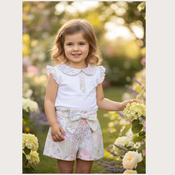 Deolinda pastel floral shorts set