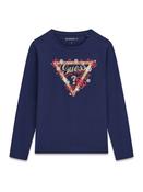 Guess Red and Gold Logo L/S Top