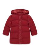 Guess Hooded Long Sleeve Puffer - Beet Juice Red