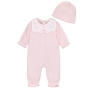 Emile et Rose Marnie Girls Pink Knit Rosebud All In One image