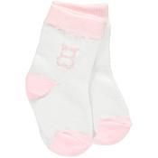Emile et Rose Anya Girls Socks Twin Pack, Pink and White image