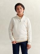 Gant Creamed White Shield Half Zip Sweater