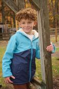 Hatley Blue Colourblock Sherpa Lined Rain Jacket image