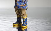 Hatley Construction Trucks Rain Boots with Handles