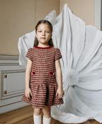 Patachou Burgundy Tweed Dress image