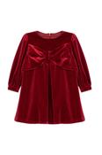 Patachou Red Velour Dress with Bow image