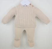 Pex Marcus Natural Knit Trouser Set with Matching Hat image