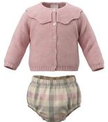 Pex Liza Pink Cardigan and Bloomer Set image