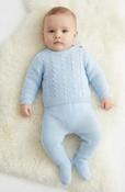 Pex Marcus Blue Knit Trouser Set With Matching Hat image
