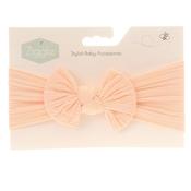 Ziggle Soft Peach Top Bow Turban Headband image