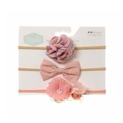 Ziggle Pink Roses Hairbow Set