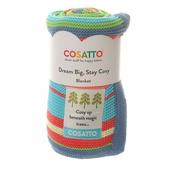 Multi Colour Cosatto Knitted Stripe Blanket image