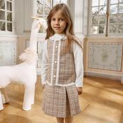 Patachou Ivory Cotton &amp;amp; Beige Tweed Dress Set image