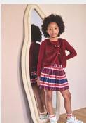 NONO Burgundy Skirt and Long Sleeve Top Set image