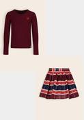 NONO Burgundy Skirt and Top Set image