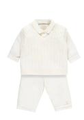 Emile et Rose George Smart Baby Boys Ivory Three Piece Set image