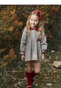 Juliana Grey Polka Dot Velvet Collar Dress image