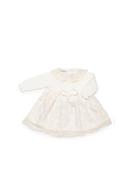 JULIANA DRESS WITH KNITTED BODICE AND LACE FABRIC SKIRT image