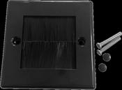 PROception - Single Gang Brush Wall Plate - Black