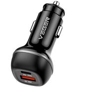 Veger Car Charger 51W, 2 Outputs, USB-C (PD30W), USB-A (QC18W), Fast Charging