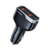 Veger Car Charger 66W, 4 Outputs, Dual USB-C (PD30W), Dual USB-A (QC18W), Fast Charging