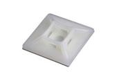 White Adhesive Cable Tie Mounts (100pcs)