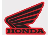 Red Honda wing sticker- Left tank decal 107mm