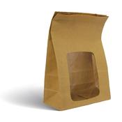 Kraft Block Bottom Bag with Window