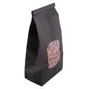 Black Block Bottom Bag with Window