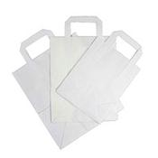 Small White Paper Tape Handle Bag