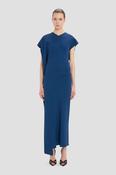 VICTORIA BECKHAM VICTORIA MIDI DRESS IN DARK OCEAN image