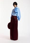 ESSENTIEL ANTWERP BURGUNDY WIDE-LEG PANTS image