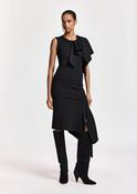 ESSENTIEL ANTWERP KODI CARDIGAN TOP WITH FRILL IN BLACK image