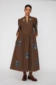 STELLA NOVA EMBROIDERED LOOSE MIDI DRESS image