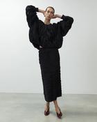 ALYSI MIDI SKIRT WITH RUFFLES image