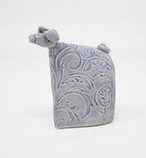 Pale Blue Folded Pig