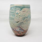 Raku Vase lge