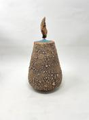 Earth Jar with Blue Lid image