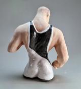 Wrestler with Black and white singlet