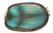 Blue Green Scarab Platter