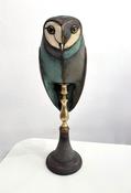 Blue Owl on Candlestick