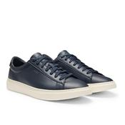 BOSS Kieran Grained Leather Trainers – Dark Blue image