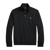 Polo Ralph Lauren Double-Knit Quarter-Zip Pullover - Black image