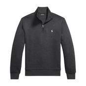 Polo Ralph Lauren Double-Knit Quarter-Zip Pullover - Dark Grey image